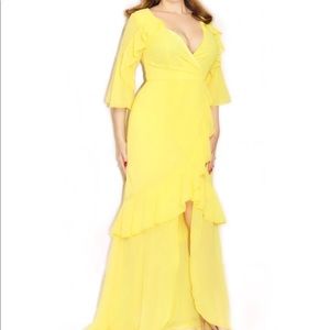 Boohoo Dresses - Boohoo Yellow Ruffle Maxi Dress Boohoo Dresses - Boohoo Yellow Ruffle Maxi Dress